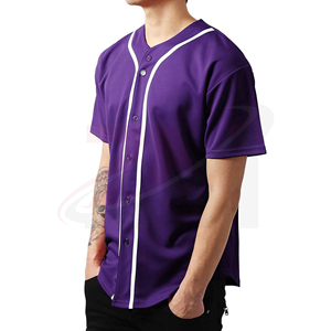 เสื้อเบสบอล OEM แบบกำหนดเอง ระบายอากาศได้ดี ติดกระดุม ชุดกีฬาสำหรับทีมและการฝึกซ้อม เสื้อเบสบอลผู้ชาย พรีเมียม - Product Image 4