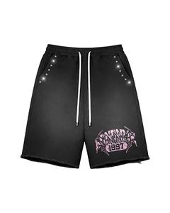 Multi Color <b>Studded</b> Tank Top Shorts Set | Oversized Sleeveless Graphic Matching Set | Streetwear OEM Private Label - Product Image 2