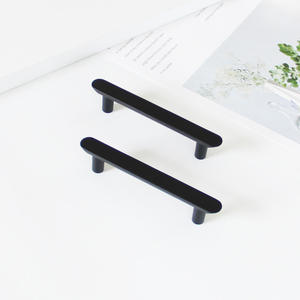 Poignée de tirage en alliage de zinc minimaliste moderne, noir mat, pour armoire d'hôpital, durable et écologique - Product Image 3