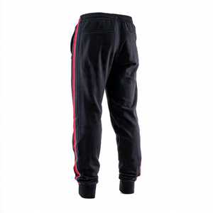 PADA <b>PRIME</b> Unisex Black <b>Red</b> Solid Warm Fleece Tracksuit Full Zipper Sporty Loose Fit Winter Wear with Side Pockets - Product Image 3