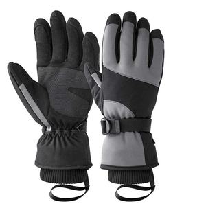 Gants de ski imperméables et isolés thermiquement de haute qualité, pour le snowboard, à doigts entiers, coupe-vent, respirants, en cuir, pour hommes, sports d'hiver - Product Image 3