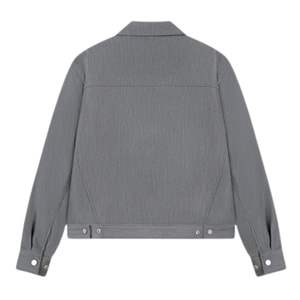 Veste cintrée à poche plaquée pour homme, gris, design moderne, tissu de haute qualité, détails boutonnés élégants - Product Image 2