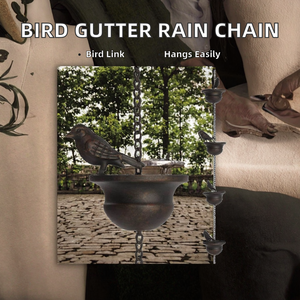 รางน้ำฝนเหล็กแบบแขวนสำหรับปลูกดอกไม้/ต้นไม้สีเขียว ดีไซน์ทันสมัย เคลื่อนย้ายได้ ใช้ภายนอกอาคาร - Product Image 1