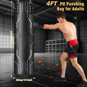 Servicio OEM al por mayor: Sacos de boxeo de cuero genuino de alta resistencia con logotipo personalizado para entrenamiento de boxeo para adultos - Altura ajustable y de alta resistencia - Product Image 2
