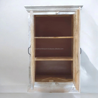 Abordable sculpture en bois finition de détresse armoire de rangement à la main armoire salon meubles chambre Amirah meubles 2025