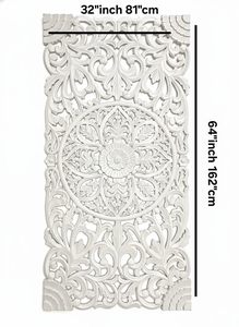 Panneau mural en bois pour la salle à manger, le salon, la chambre et les couloirs, panneau mural cannelé écologique avec motif floral - Product Image 2