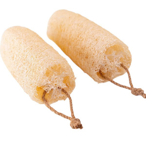 Natural Dried Loofah Bath Sponge Long Shape Plain Style with Rope Handle for Body Exfoliating Adults Use - Product Image 3