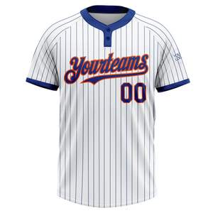 Maillot de softball unisexe personnalisé sublimé à deux boutons, manches courtes, 100 % polyester, respirant, antibactérien, uniforme d'équipe - Product Image 6