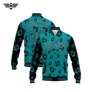 Chaqueta Varsity de Invierno para Hombre, Negra, de Cuero PU Ecológico, con Nombre Personalizado, Bloques de Color, Estilo Hip Hop, Cierre de Botones a Presión y Cuello Alto - Product Image 5