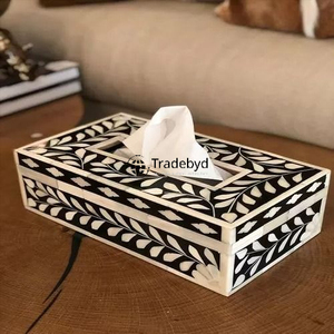 Portarrollos de Papel Tisú de Hueso Incrustado Personalizado, Ecológico y de Primera Calidad, Decoración Elegante Hecha a Mano para el Hogar, Tradebyd - Product Image 1