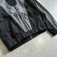 LAYENNE Ensemble deux pièces coupe-vent streetwear de qualité supérieure avec logo personnalisé, veste et short en nylon réfléchissant