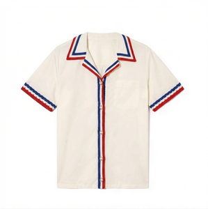 Chemises en toile unie pour hommes, élégantes, confortables, nouvelle collection, style streetwear, col rond, coton, décontractées, haute qualité, prix bas - Product Image 2