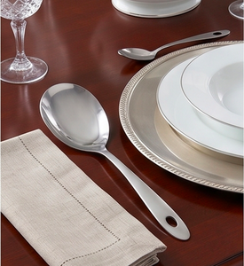 Cuchara para servir de acero inoxidable, mango largo, pulido espejo, apta para lavavajillas, diseño minimalista para uso en utensilios de cocina - Product Image 4