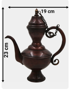 Carafe à eau vintage en laiton, pichet à thé traditionnel, théière décorative antique pour la décoration intérieure - Product Image 3