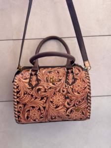 Bolso de Mano de Cuero Tallado a Mano de Alta Calidad, Estilo Bohemio Gitano, Bolso de Hombro Hecho a Mano, Estilo Occidental, para Mujer - Product Image 2