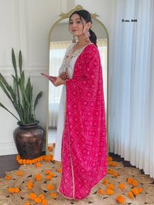 流行のデザイナーによるインド・パキスタン風ビスコース生地のサルワール・カミーズ、最新の限定レディースファンシー新作、パーティーや結婚式、カジュアルウェアに最適 - Product Image 5