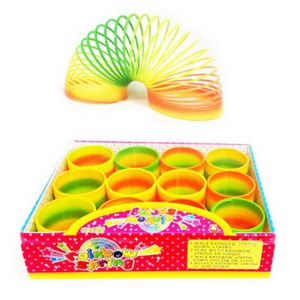 Cercle pliant en plastique en spirale arc-en-ciel, jouet classique et original pour enfants, idéal pour les cadeaux de fête - Product Image 1