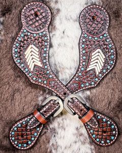 <b>Leather</b> Horse Riding Stirrups Cowhide <b>Tooling</b> Design 100% Real <b>Leather</b> Handcrafted for Equestrian Use Premium Finish - Product Image 1