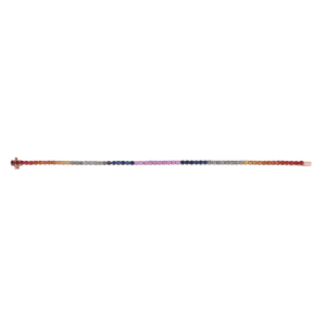 18K Rose Gold Multi Color <b>Sapphire</b> <b>Tennis</b> <b>Bracelet</b> Rainbow <b>Sapphire</b> Eternity <b>Bracelet</b> Fine Gemstone Jewelry Custom Wholesale - Product Image 2