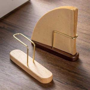 Gold Metal <b>Butterfly</b> Tissue Box Holder <b>Wood</b> Base Free Standing Design - Product Image 4