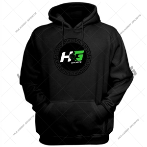 Sudadera con Capucha Unisex de Forro Polar Negro Grueso para Invierno, con Logotipo Bordado Personalizado, 100% Algodón, Excelente Calidad de Costura - Product Image 1