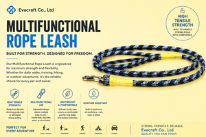 Multifunctional Rope Leash Striped Nylon Adjustable Hands Free Weather Resistant Dog Leash - Product Image 4