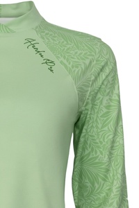 Chemise décontractée florale pour femme, tricotée, séchage rapide, extensible dans les 4 sens, vêtement de performance teint, OEM/ODM, logo personnalisé, vente en gros, prête à l'emploi - Product Image 4