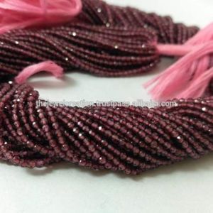 Cuentas de Granate Rodolita Rosa Natural Micro Facetadas de 2mm y 3mm, Hilo de Piedras Preciosas Sueltas, Certificado IGI, Venta al por Mayor para Fabricación de Joyas y Collares - Product Image 2
