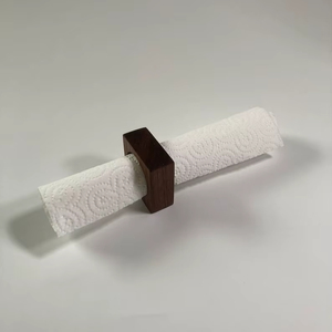 Anneau de serviette de table en bois élégant et classique, fait main, durable, écologique, accessoires décoratifs haut de gamme par Tradebyd - Product Image 1