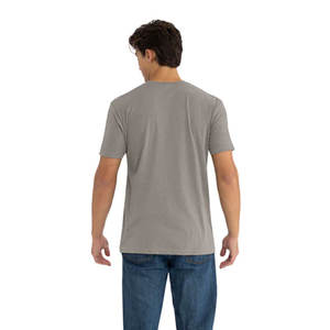 T-shirt (N6210) confortable en coton noir brodé pour homme, coupe classique, personnalisable avec logo, marque privée - Product Image 2