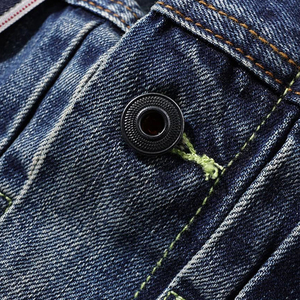 Veste en jean décontractée pour homme OEM, manteau boutonné en denim, collection automne, vente chaude, vestes en jean oversize pour l'hiver pour hommes - Product Image 6