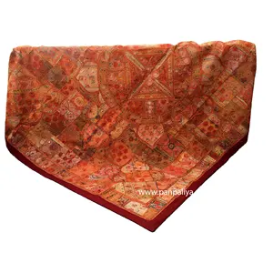 Incredibile banjara indiana tribale vintage sari bohémien patchwork copriletti e copriletti ricamati a mano