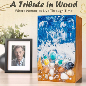 Decorative Wooden Ashes Box with Engraving Luxury Wooden Memorial Keepsake Urn by AYAANS - Product Image 4