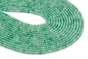 Perles de jade vertes, pierres précieuses, brin complet, facettées, rondelles, perles en vrac, 15 pouces, lot en gros, fabrication de bijoux - Product Image 2