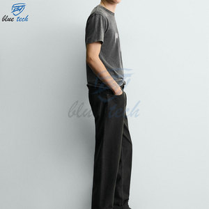 Camiseta de Manga Corta para Hombre Blue Tech, Color Gris Oscuro, con Estampado 74, Cuello Redondo, Informal, de Algodón - Product Image 2