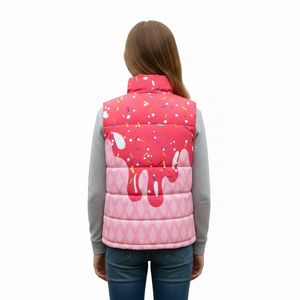 Chaleco Acolchado Impermeable de Invierno para Niñas, Diseño Personalizado ODM con Logotipo, Estilo Urbano, Sin Mangas, Color a Elección - Product Image 3
