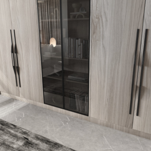 Poignée de porte minimaliste moderne en aluminium, profilé de bordure monté en surface, pour porte à panneau plat, quincaillerie de mobilier pour la maison et la chambre - Product Image 1