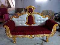 Canapé de réception de mariage décoratif moderne, canapé de scène de luxe pour les mariés, décoration de fête de fiançailles et de banquet