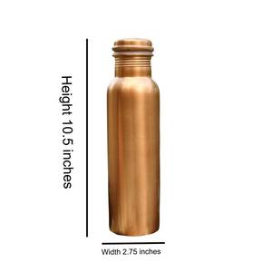 Bouteille d'eau en cuivre pur de luxe moderne haut de gamme, mince, faite à la main, ayurvédique, anti-fuite, réutilisable, écologique, grande capacité - Product Image 5