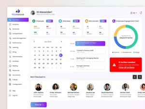 Plateforme de gestion des employés pour rationaliser les opérations, la présence au travail, les tâches, les performances, la paie et les dossiers des employés. - Product Image 3