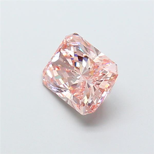 Exquise pierre précieuse rose de 1 carat, taille radiant, offrant une brillance symétrique élite et une clarté de couleur intense exceptionnelle. - Product Image 1