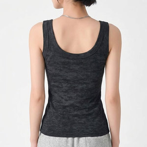 Débardeur uni personnalisé pour femme, collection été, col rond, prix abordable - Product Image 2