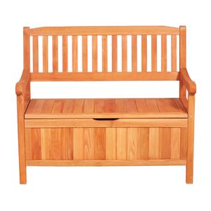 Panca Contenitore da Esterno per 2 Persone, Cassetta in Legno con Capacità di 125 Litri, Resistente alle Intemperie, Supporta 320 Kg, Ideale per Hotel e Giardini - Product Image 1