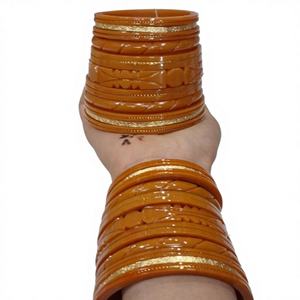 กำไลข้อมือสีน้ำเงินสำหรับผู้หญิง ทำจากงาช้างและเรซิ่น รับผลิตแบบ OEM ODM ตามสั่ง กำไลแฟชั่น งานแต่งงาน วัฒนธรรม ศาสนา ขายเป็นโหล - Product Image 1