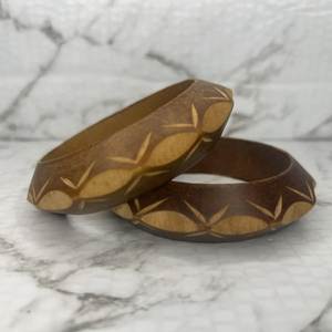 Bracelet en bois brillant rustique fait main Maillard vintage, écologique, avec couleur personnalisée pour le quotidien des femmes - Product Image 2