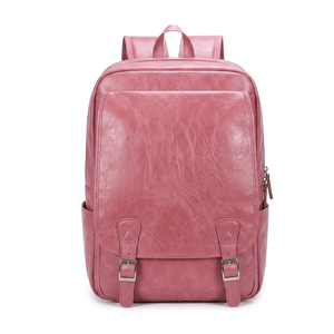 Men's Fashionable Geometric Waterproof PU Leather Laptop <b>Backpack</b> USB Polyester Lining Zipper Closure for College Office Travel - Product Image 3
