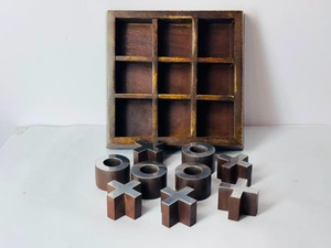 Jeu de Tic Tac Toe en bois pour salon, fabriqué à la main, pour toute la famille, ensemble de jouets en bois Tic Tac Toe, best-seller - Product Image 4