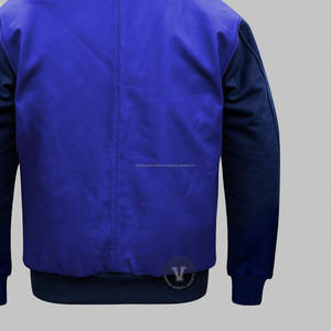 Chaqueta Varsity de alta calidad para hombre y mujer, cuerpo de lana con bordado de chenilla, Mangas de cuero, chaquetas Varsity de Letterman de béisbol personalizadas - Product Image 6