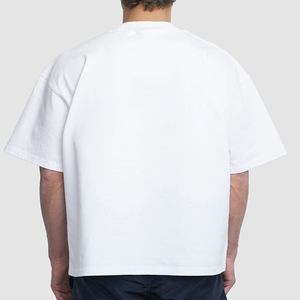เสื้อยืด OEM แบบกำหนดเอง ผ้าฝ้าย 100%  แบบเรียบ  250 300 GSM ทรงโอเวอร์ไซส์  แบบครอป ทรงบ็อกซี่ สำหรับผู้ชายและผู้หญิง - Product Image 5