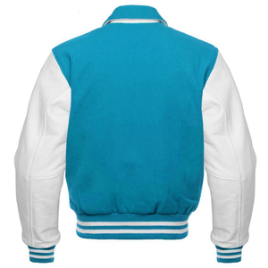 Unisex Fashionable Varsity <b>Jacket</b> Stand Patchwork Design Front Comfortable Breathable High Quality 100% Wool Durable Casual Wear - Product Image 5